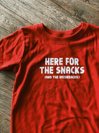 Here for the Snacks- Kids Tee