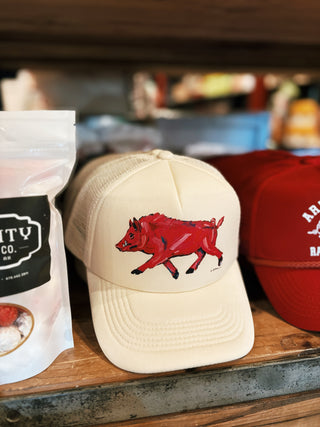 Pinky Pig Cream Hat