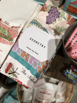 Geometry - Greetings From Arkansas Tea Towel