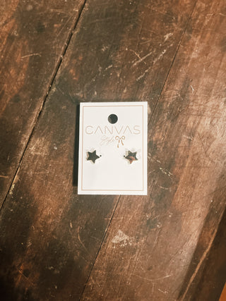 Gold Classic Star Stud Earrings