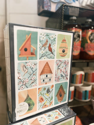 Home Tweet Home Birdhouses Grid - 500 Piece Jigsaw Puzzle