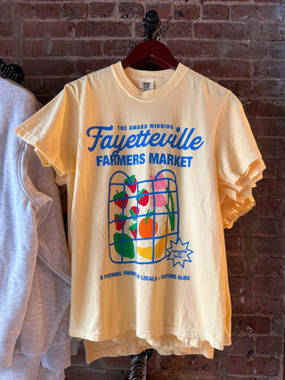 Fayetteville Farmers Market Award Winning T-Shirt- Yellow
