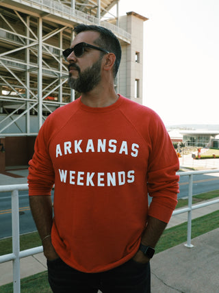 Arkansas Weekends Sweatshirt - Red