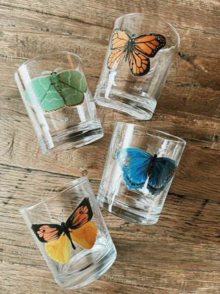 Butterfly Short Juice Glass Set of 4