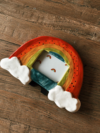 Rainbow Stoneware Photo Frame