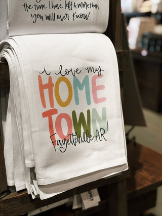 I Love My Hometown Town Tea Towel