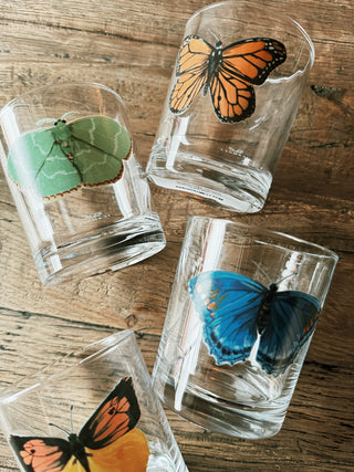 Butterfly Short Juice Glass Set of 4