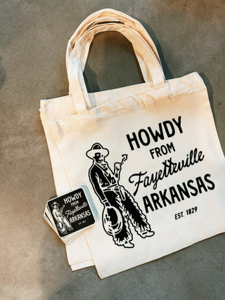 Howdy From Fayetteville AR Tote Bag