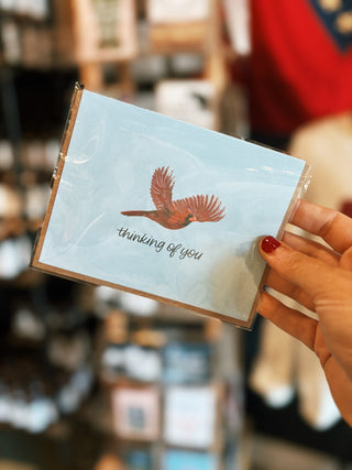 Thinking Of You Cardinal Bird Sympathy Greeting Card