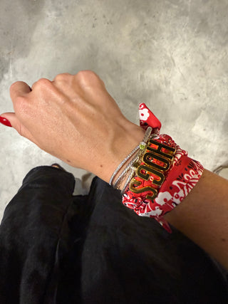 Hogs Knotted Red Bandana Scarf Necklace