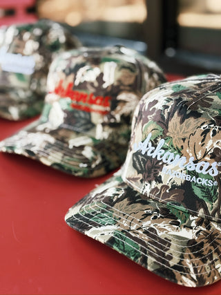 Arkansas Razorback Hat- Camo/White