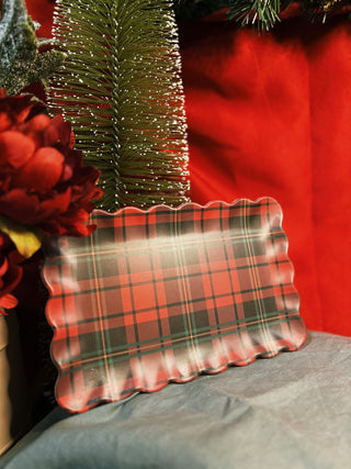 Plaid Bamboo Tray
