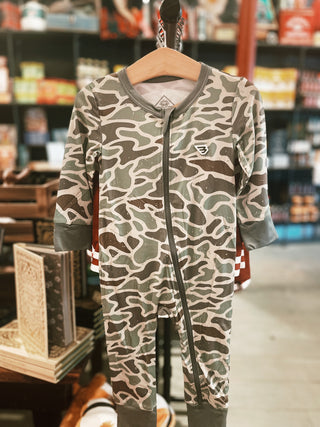 Burlebo: Full Zip Onesie - Retro Duck Camo