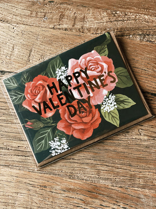 Happy Valentine's Day Roses Greeting Card