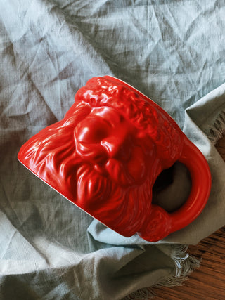 Santa Face Mug - Red: Ceramic