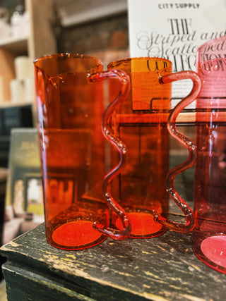 Squiggle Pitcher- Red