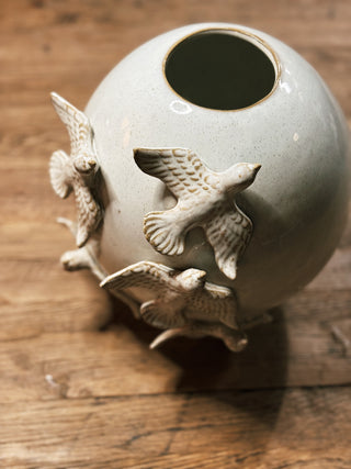 Bird Stoneware Vase