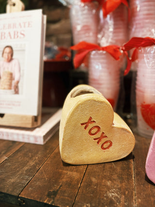 Clay Conversation Heart Vases (PICK-UP ONLY)