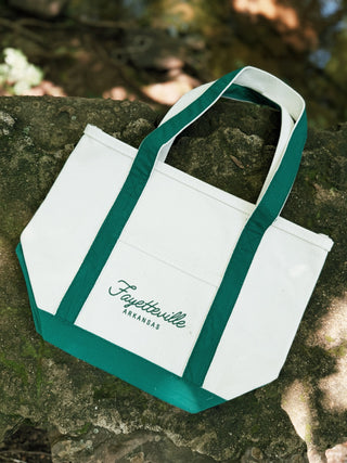 Fayetteville AR Canvas Boat Tote