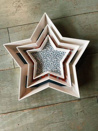 Stacking Stars Bamboo Tray Set