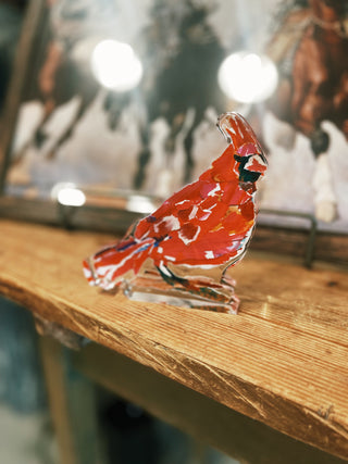 Visiting Cardinal Acrylic Block