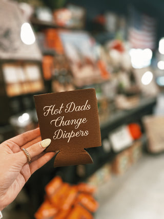 Hot Dads Change Diapers Koozie