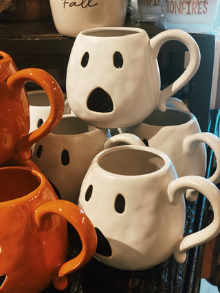 Stoneware Ghost Shaped Mug