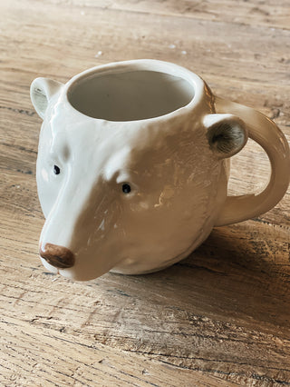 Stoneware Animal Head Shaped Mug