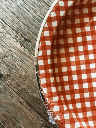 Harvest Orange Gingham Plates