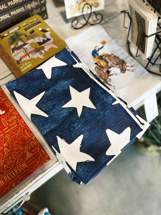 Watercolor Flag Stars Tea Towel