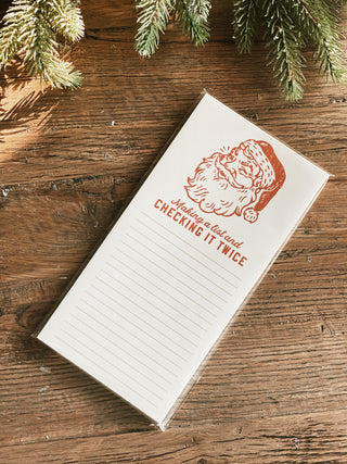 Making A List Checking It Twice Notepad