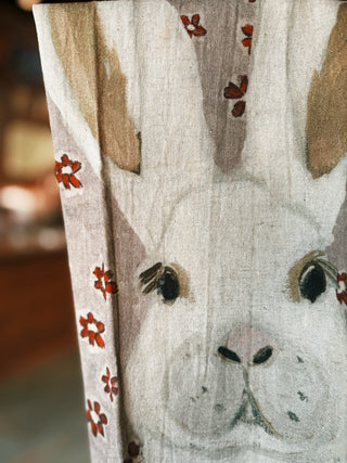 Floral Bunny Tea Towel