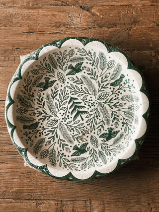 Green Woodland Paper Plates