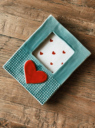 Heart Stoneware Photo Frame