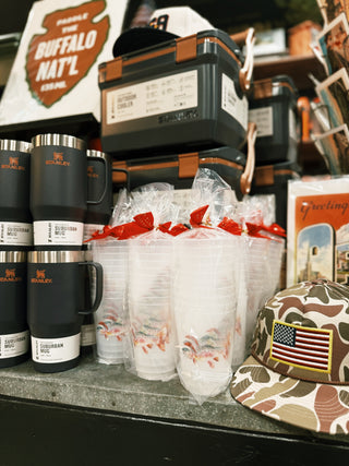 Santa Christmas Trout Frosted Cups