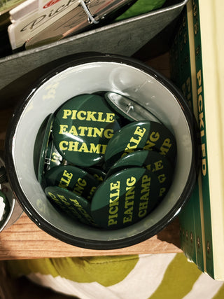 Pickle Eating Champ Button