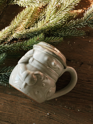 Stoneware Snowman Shaped Mug