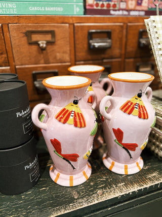 Ceramic Butterfly and Moth Vases