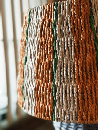 Purple and Orange Striped Lamp