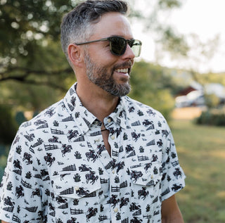 Burlebo Performance Western Shirt - Cowboy Country