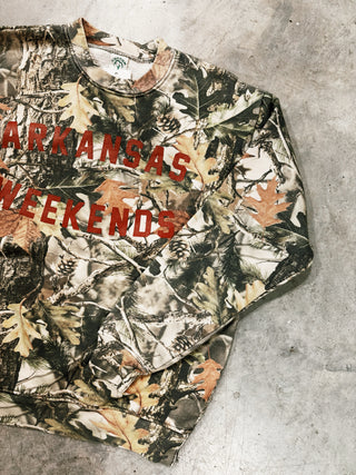 Arkansas Weekends Camo Sweatshirt