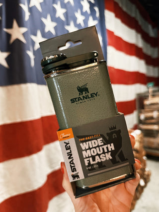 Stanley: Classic Wide Mouth Flask - Hammertone Green