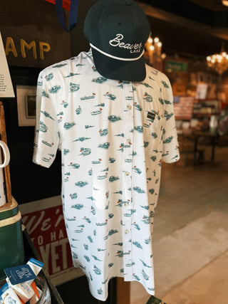 Burlebo: Performance Button Up - Lake Weekend