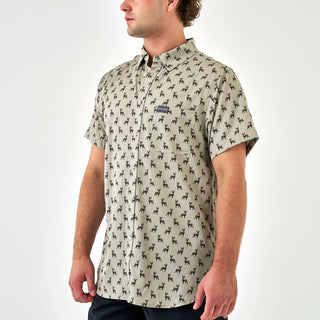 Burlebo Performance Button Up- Whitetail Green