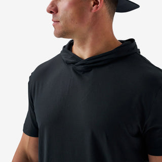 Burlebo- Short Sleeve Performance Hoodie - Black