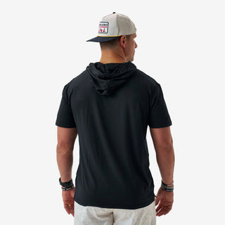 Burlebo- Short Sleeve Performance Hoodie - Black