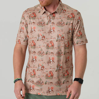 Burlebo: Performance Polo - Cowboy Up- Khaki