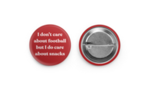 I Care About Snacks Small Button