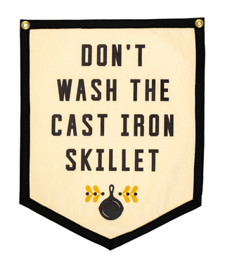 Don't Wash The Cast Iron Skillet Camp Flag • Jason Isbell x Oxford Pennant