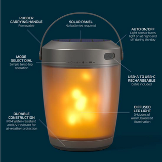 Nebo Solar Lantern with Glow and Flicker